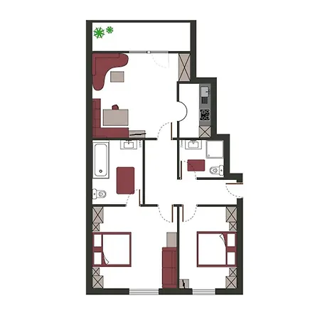 Sportpension Rubin Apartment Solden